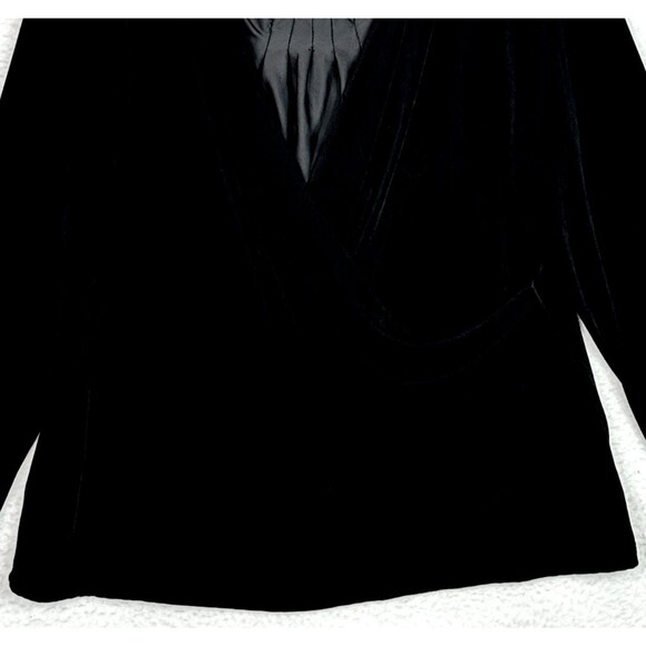 Coldwater Creek Travallure Duet Top 1X Black Long Sleeve Knit Layered Look NWT‎ - Picture 3 of 11